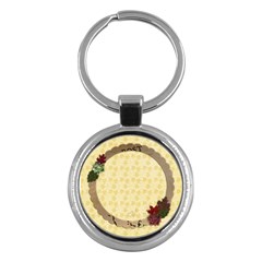 Vintage frame & flowers - Key Chain (Round)