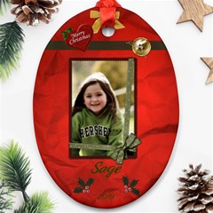 Sage - Xmas ornament - Ornament (Oval)