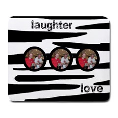 laughter n love zebra mousemat - Large Mousepad