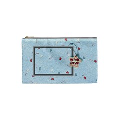 With love blue -small bag - Cosmetic Bag (Small) With love blue -small bag - Cosmetic Bag (Small)