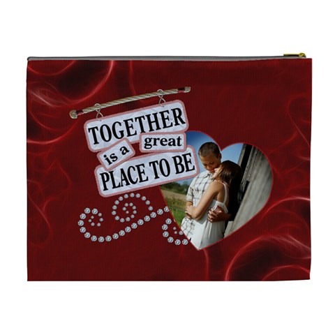 You & Me Xl Cosmetic Bag By Lil Back