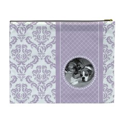 Lavender Love Xl Cosmetic Bag By Klh Back
