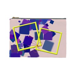 Blue and yellow - Cosmetic Bag (Large)  