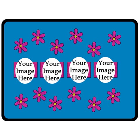 Pinck And Blue 80 x60  Blanket Front