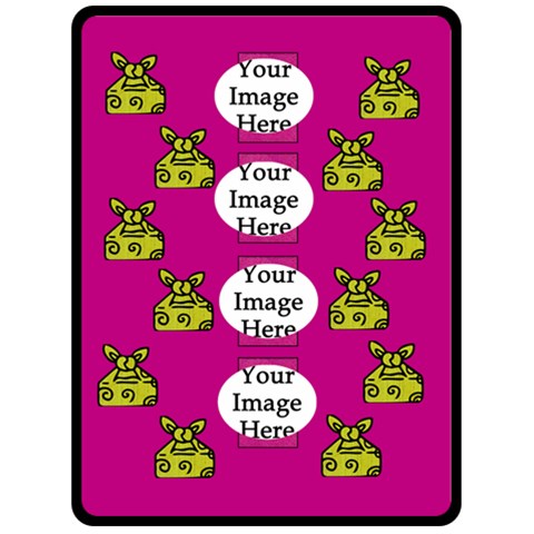 Pink And Yellow 80 x60  Blanket Front