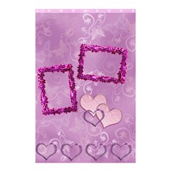 Purple Lavander butterfly shower curtain with frill frame hearts - Shower Curtain 48  x 72  (Small)