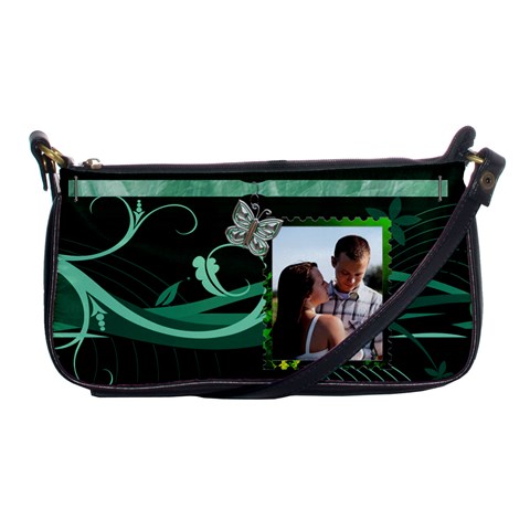 Green With Envy Shoulder Clutch Bag By Lil Front