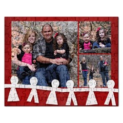 3 Photo Family Puzzle - Jigsaw Puzzle (Rectangular)