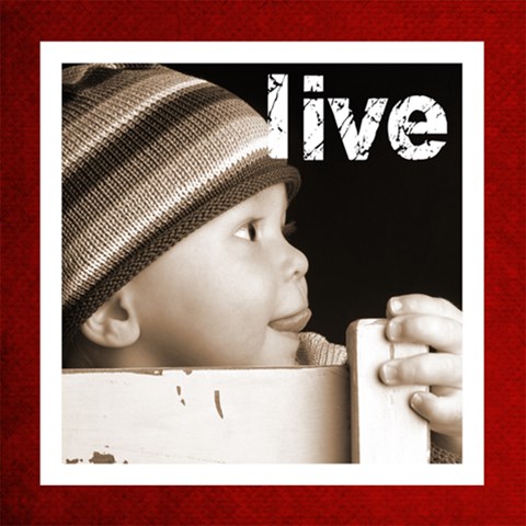 Live Laugh Love Christmas Red Photo Cube By Catvinnat Side 1