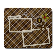 Mousepad-heart- Best Dad - Large Mousepad