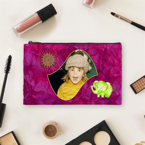 Floral Fun Medium Cosmetic Case By Joan T Front