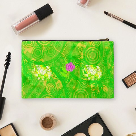 Floral Fun Medium Cosmetic Case By Joan T Back