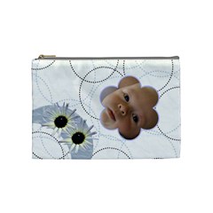 White Daisy Medium Cosmetic Case (7 styles) - Cosmetic Bag (Medium)