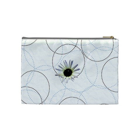 White Daisy Medium Cosmetic Case By Joan T Back