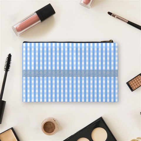 Baby Blue Medium Cosmetic Case By Joan T Back