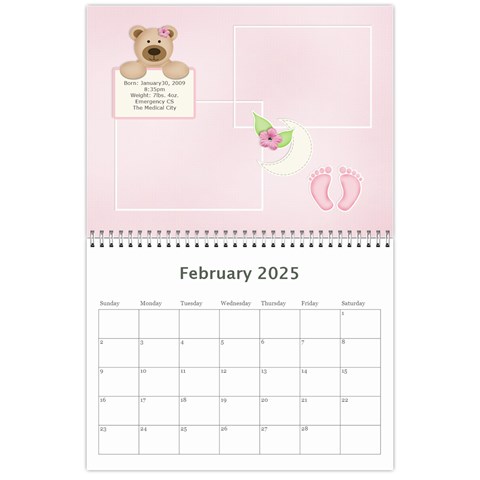 Calendar Feb 2025