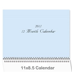 2011 12 month calendar - Wall Calendar 11  x 8.5  (12-Months)