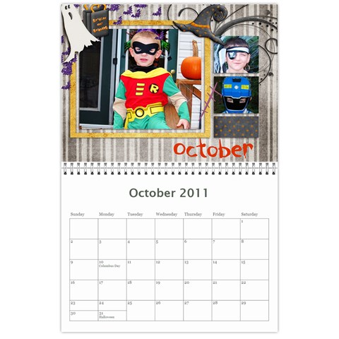 2011 12 Month Calendar By Lisa Oct 2011