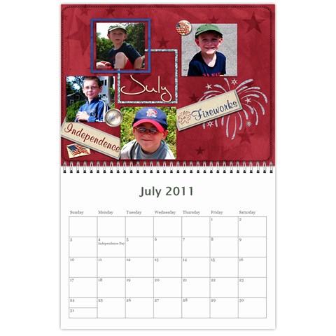 2011 12 Month Calendar By Lisa Jul 2011