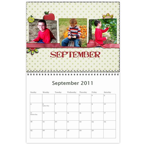 2011 12 Month Calendar By Lisa Sep 2011