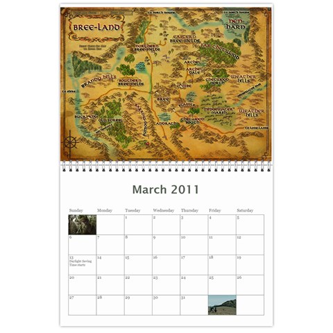 Lotr Calendar By Andie Mar 2011