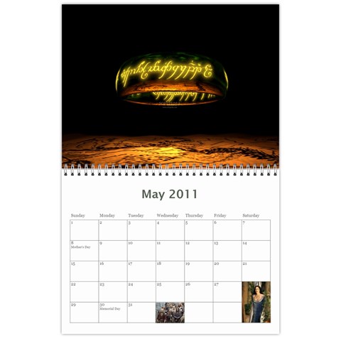 Lotr Calendar By Andie May 2011