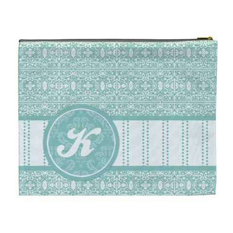 Tiffany Blue Monogram Xl Cosmetic Bag By Klh Back