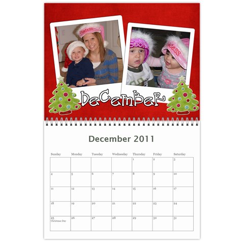 Finished Calendar By Katie Dec 2011