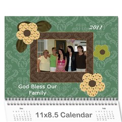 moms calandar - Wall Calendar 11  x 8.5  (12-Months)