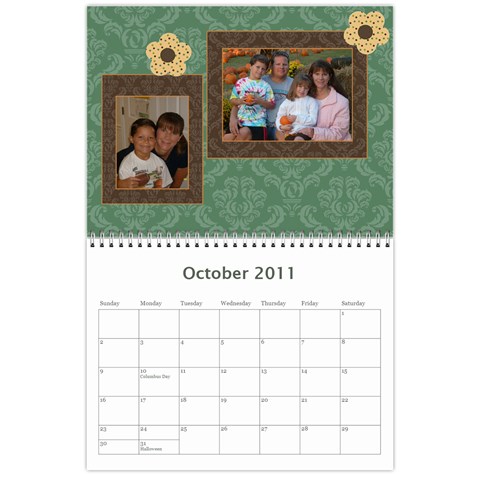 Moms Calandar By Dina Knowles Oct 2011