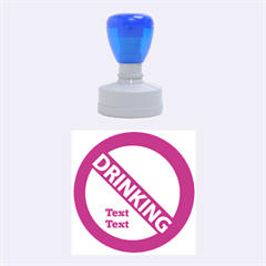 no drinking - Rubber Stamp Round (Medium)