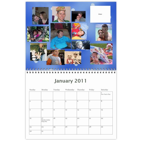 Family Calendar By Jeri Jan 2011