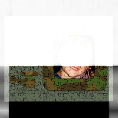 Green Cammo Puzzle By Amanda Bunn Front