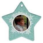 Tiffany Blue Snowflake Star Ornament - Ornament (Star)