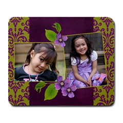 Mousepad-bianca-lavander love - Large Mousepad