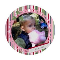 Chris : candy border - Ornament (Round)