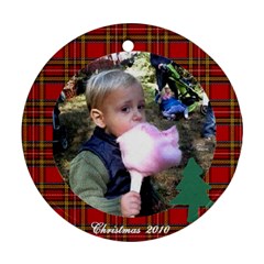 Chris plaid border - Ornament (Round)