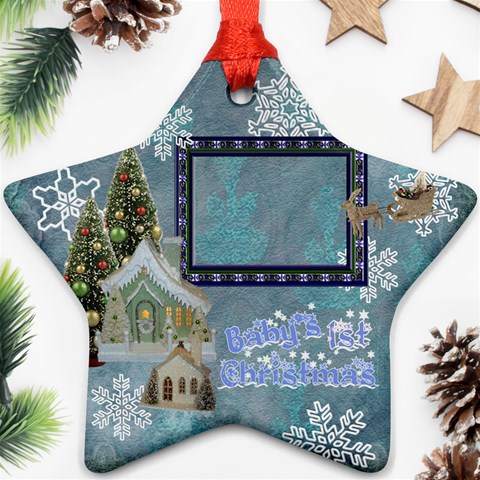 Village Blue Baby s 1st Christmas 2024 Ornament 70 By Ellan Front