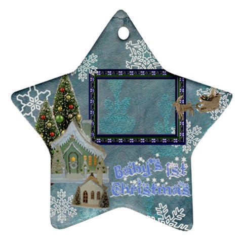 Village Blue Baby s 1st Christmas 2010 Ornament 70 By Ellan Front