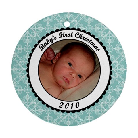 Baby s First Christmas 2010 Blue Ornament By Klh Front