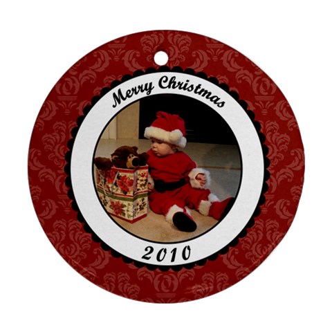Merry Christmas 2010 Round Ornament By Klh Front