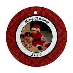 Merry Christmas 2010 Round Ornament - Ornament (Round)