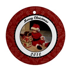 Merry Christmas 2010 Round Ornament - Ornament (Round)