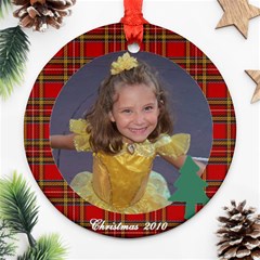 Sydney plaid border - Ornament (Round)