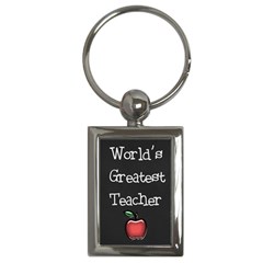 World s Greatest Teacher Keychain (rectangle)