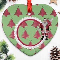 Here Comes Santa Ornament2 - Heart Ornament (Two Sides)