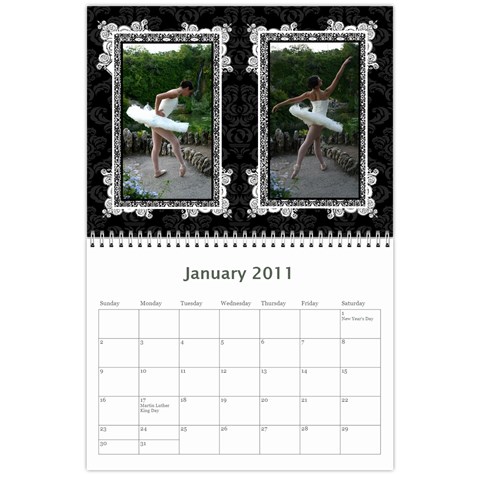 Ballerina Calendar By Tracy Gardner Jan 2011