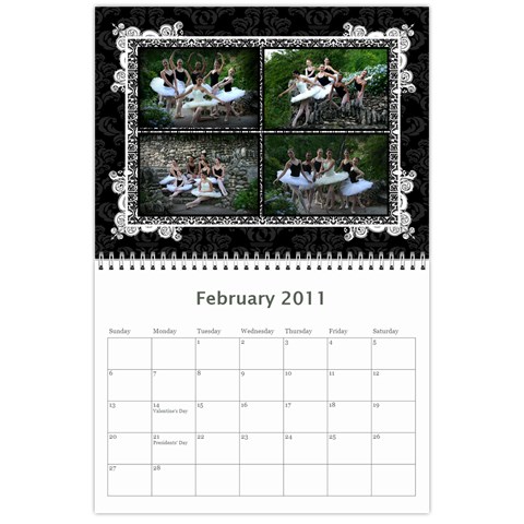Ballerina Calendar By Tracy Gardner Feb 2011