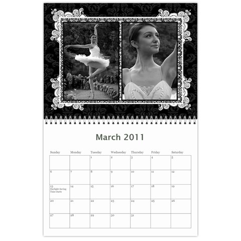 Ballerina Calendar By Tracy Gardner Mar 2011