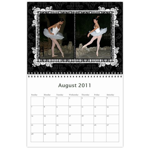 Ballerina Calendar By Tracy Gardner Aug 2011